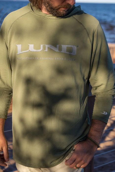 LUND Angler Sun Hoodie - MOSS