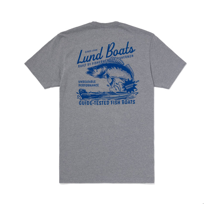 LUND Built By Fisherman Tee - GREY