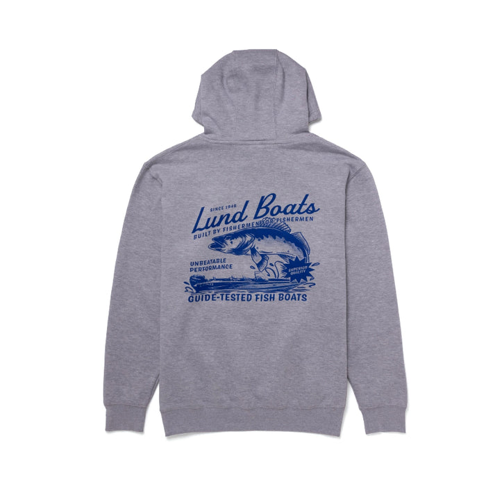 LUND Built By Fisherman Hoodie - GREY