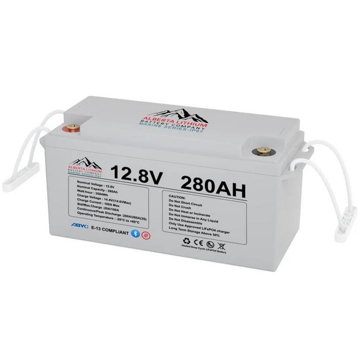 ALBERTA LITHIUM Compliant Deep Cycle Heated Battery - 12.8V, 280AH, IP67
