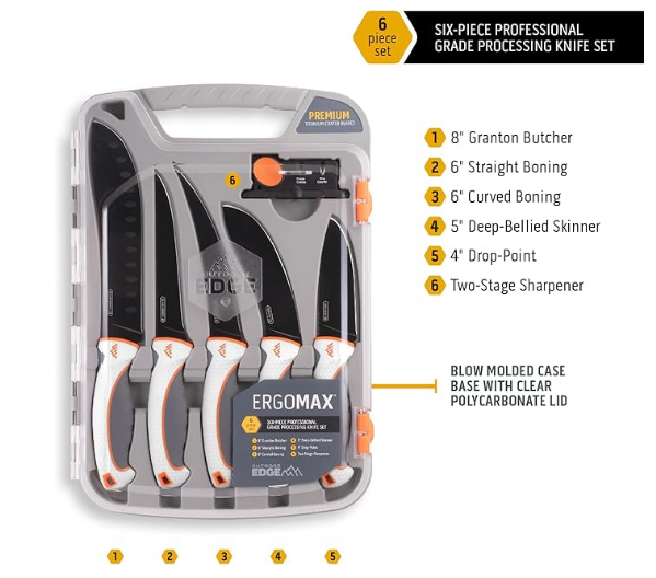 OUTDOOR EDGE ErgoMax Professional Knife Kit - 6 PIECE