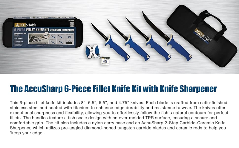 ACCUSHARP 6-Piece Fillet Knife Kit