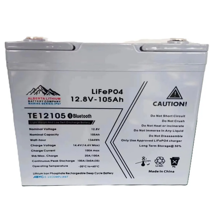 ALBERTA LITHIUM Bluetooth Deep Cycle Battery - 12V 105AH