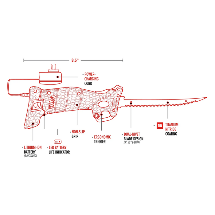 BUBBA Cordless Electric Fillet Knife - LITHIUM ION