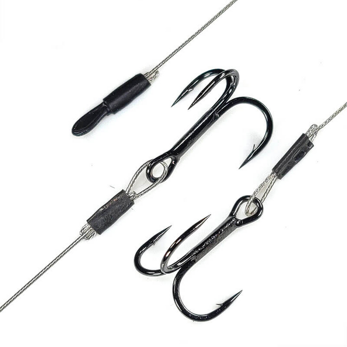 GAMAKATSU Treble Hook Stinger Rig - COATED STEEL WIRE