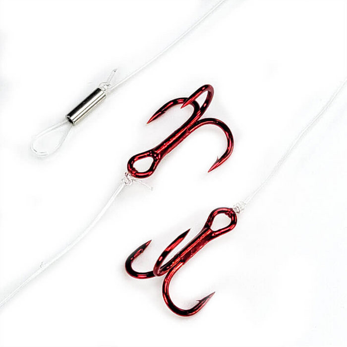 GAMAKATSU Treble Hook Stinger Rig - FLUROCARBON LINE