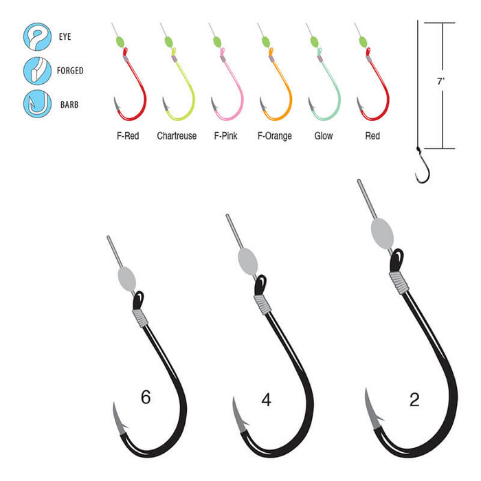 GAMAKATSU Walleye Snell With Glowbead - 5 PACK