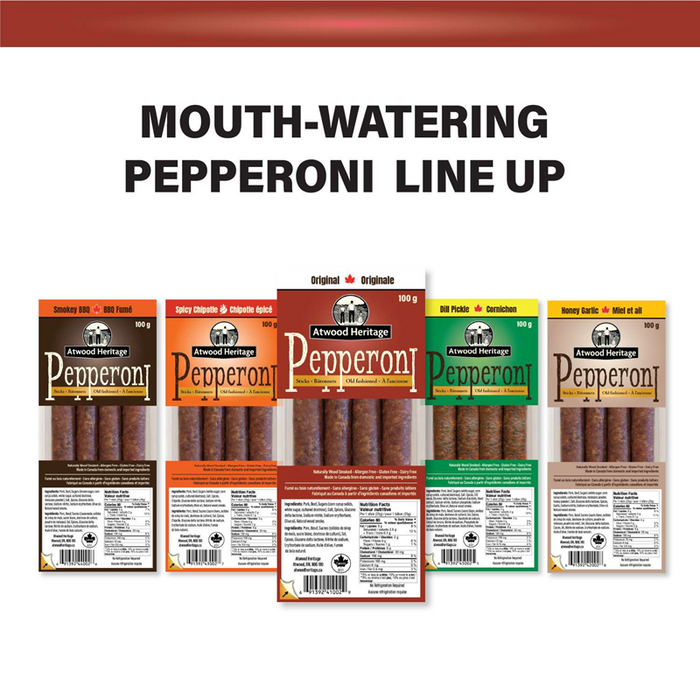 ATWOOD HERITAGE Pepperoni Snack Sticks - ORIGINAL - 4 PACK