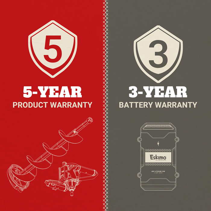 ESKIMO 40V Electric Auger - 8" E40 STEEL
