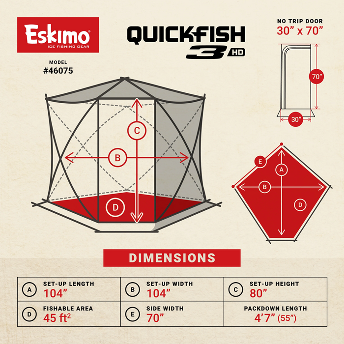 ESKIMO Quickfish 3HD Pop-Up Shelter