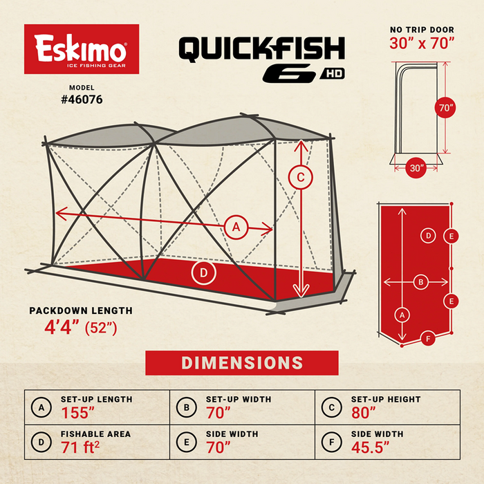 ESKIMO Quickfish 6HD Pop-Up Shelter