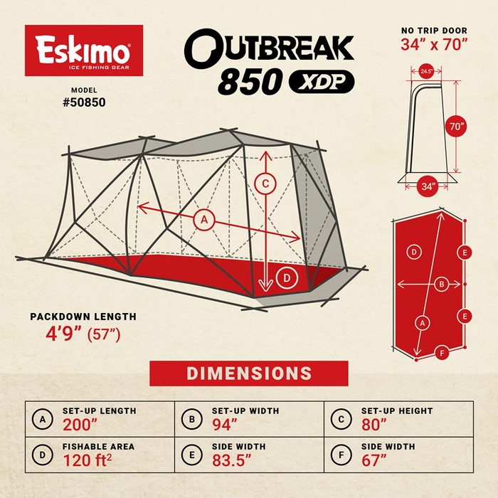 ESKIMO Outbreak 850XDP Pop-Up Shelter