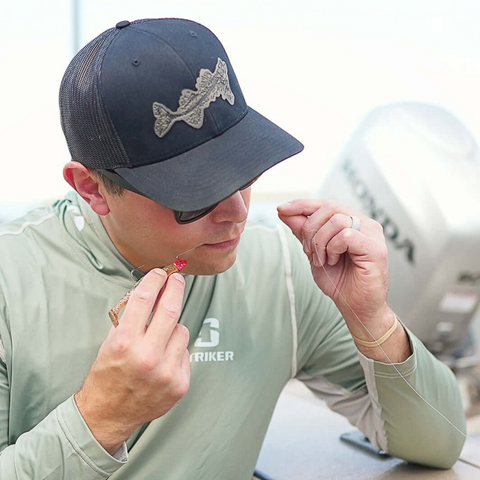 STRIKER Fossil Fish Patch Trucker Cap - BLACK