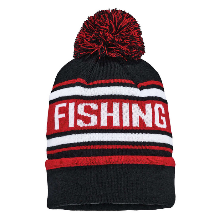 STRIKER Retro Pom Hat - BLACK/RED