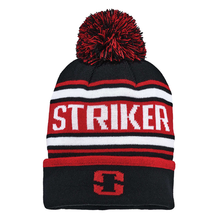 STRIKER Retro Pom Hat - BLACK/RED