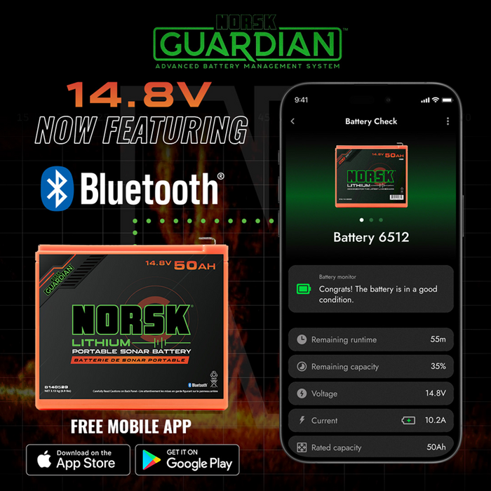 NORSK 14.8V Lithium-Ion Battery With Charger - 50AH