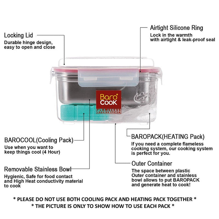 BARO COOK Flameless cooking system - 850ml