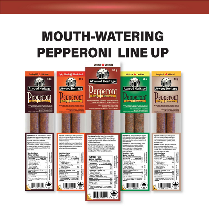 ATWOOD HERITAGE Pepperoni Snack Sticks - ORIGINAL - 2 PACK