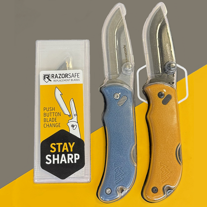 OUTDOOR EDGE Razor Mini 220 - 2 PACK - ORANGE AND BLUE