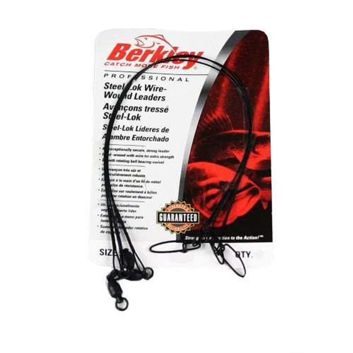 BERKLEY Steelon Wire-wound Leaders Black - 30lb